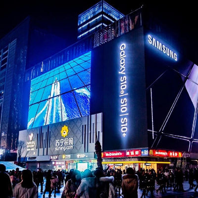 Definição comercial do armário de exposição 128×72 do diodo emissor de luz P10 para exterior