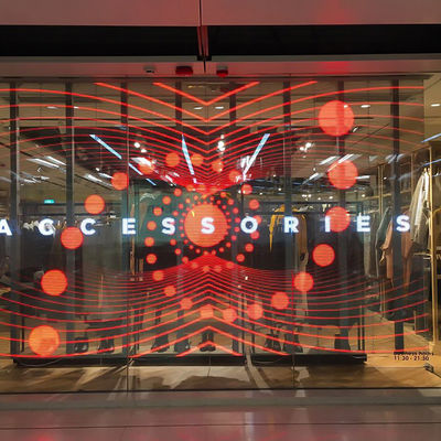 A exposição de diodo emissor de luz do shopping P25, diodo emissor de luz transparente almofada 1000×1000mm IP65 impermeável